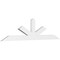 Ekena Millwork Saratoga Architectural Grade PVC Gable Bracket, 72"W x 18"H x 2"D x 4"F, 6/12 Pitch GBP072X18X0204SAR00 - alternate 1